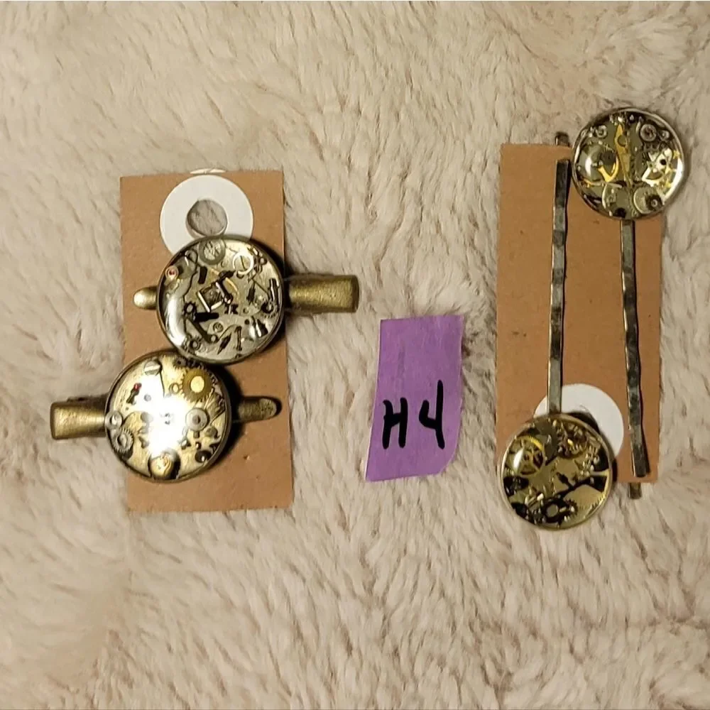 Womens Watch Parts Hair Clips Bobby Pins Vintage #H4